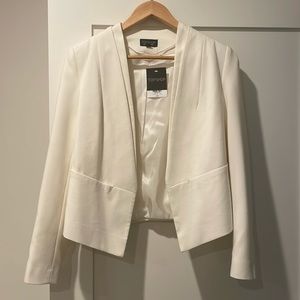Topshop Collarless Cropped Blazer